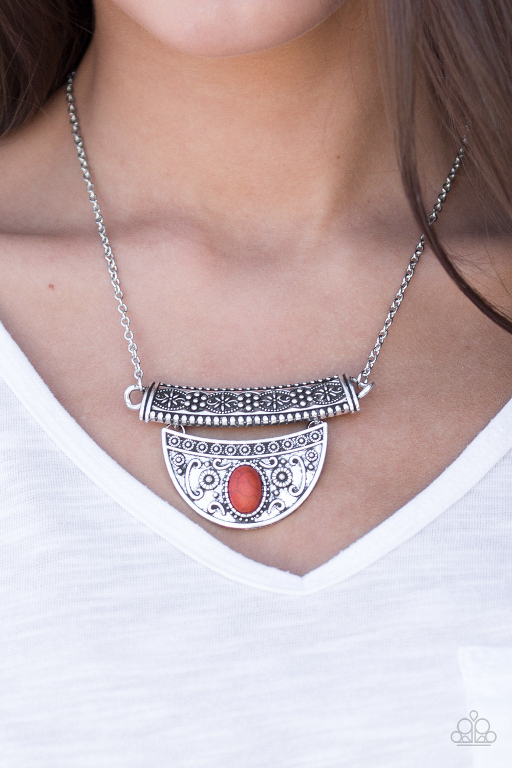 Paparazzi ♥ Amazon Amateur - Orange ♥  Necklace