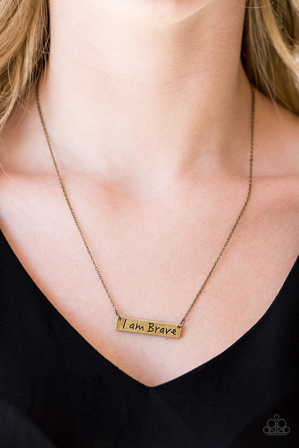 Paparazzi ♥ I Am Brave - Brass ♥  Necklace