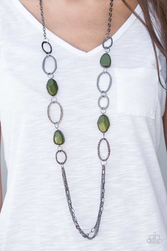 Paparazzi ♥ Industry Shine - Green ♥ Necklace