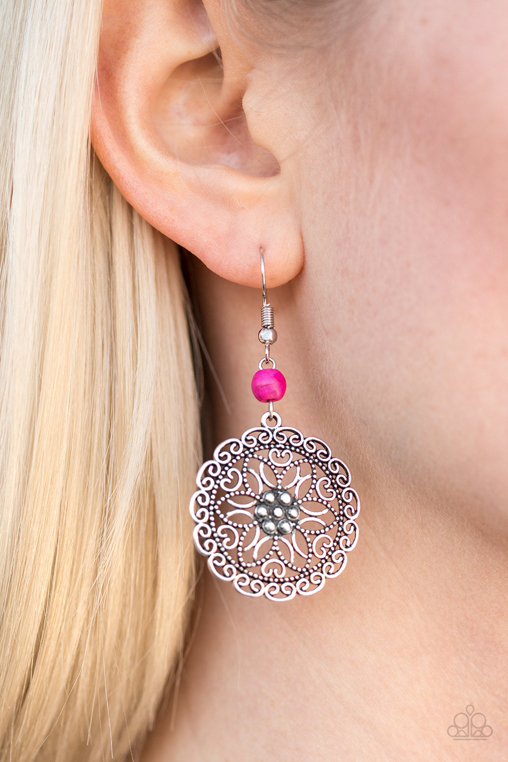 Paparazzi ♥ Wildflower Way - Pink ♥  Earrings