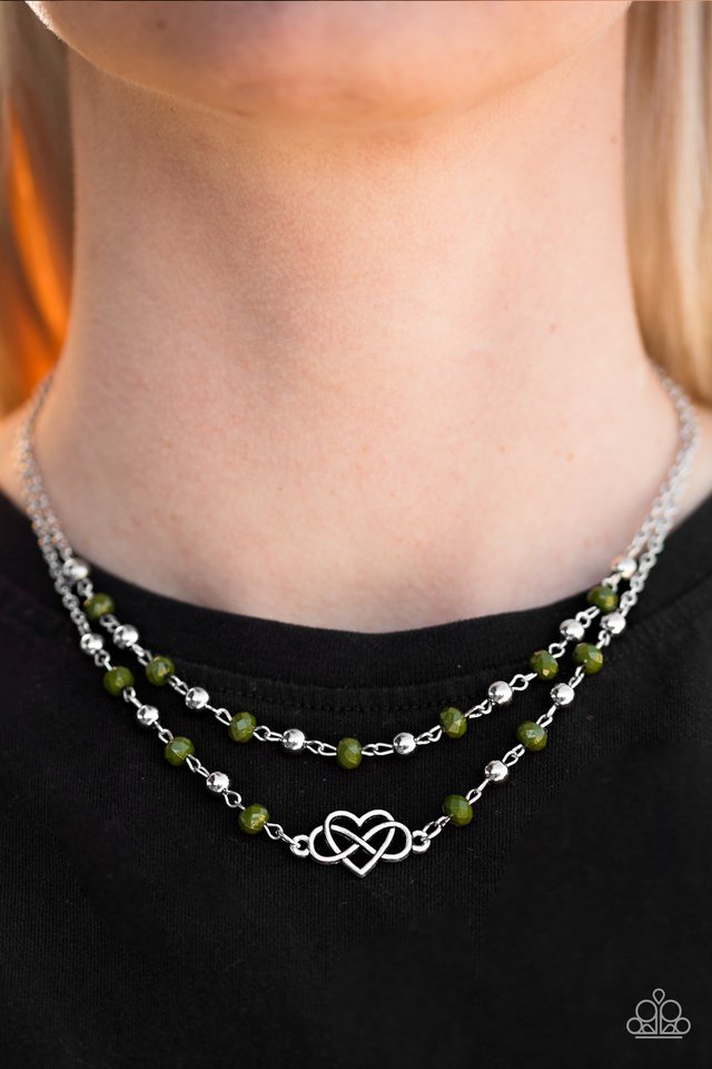 Paparazzi ♥ Unbreakable Love - Green ♥ Necklace