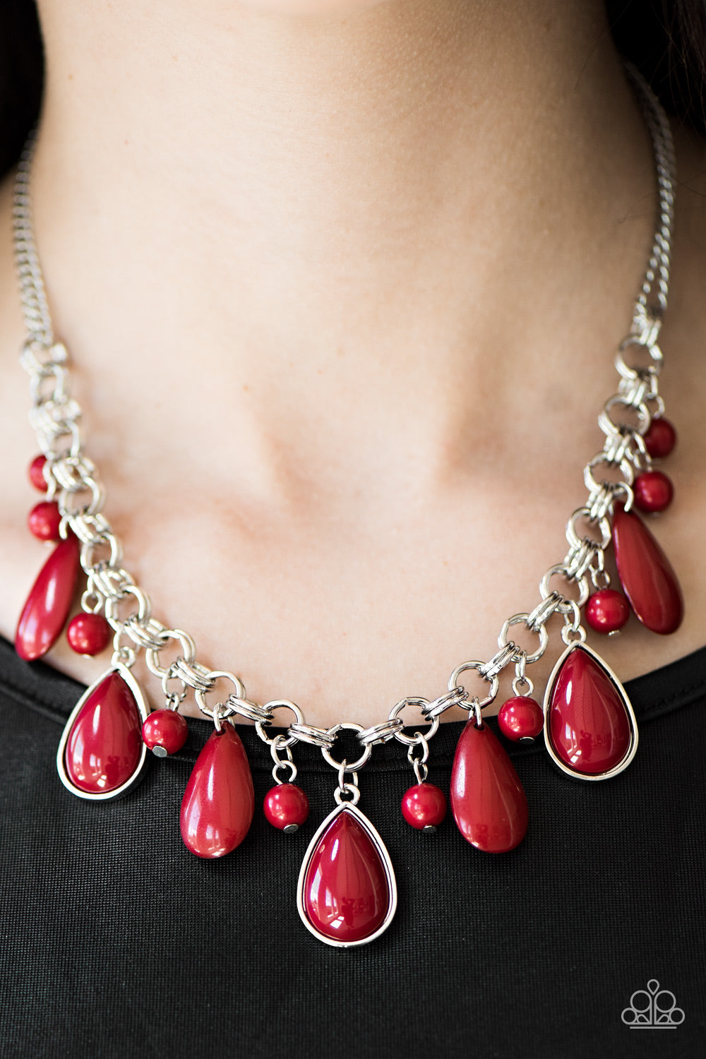 Paparazzi ♥ This Side Of Malibu - Red ♥  Necklace