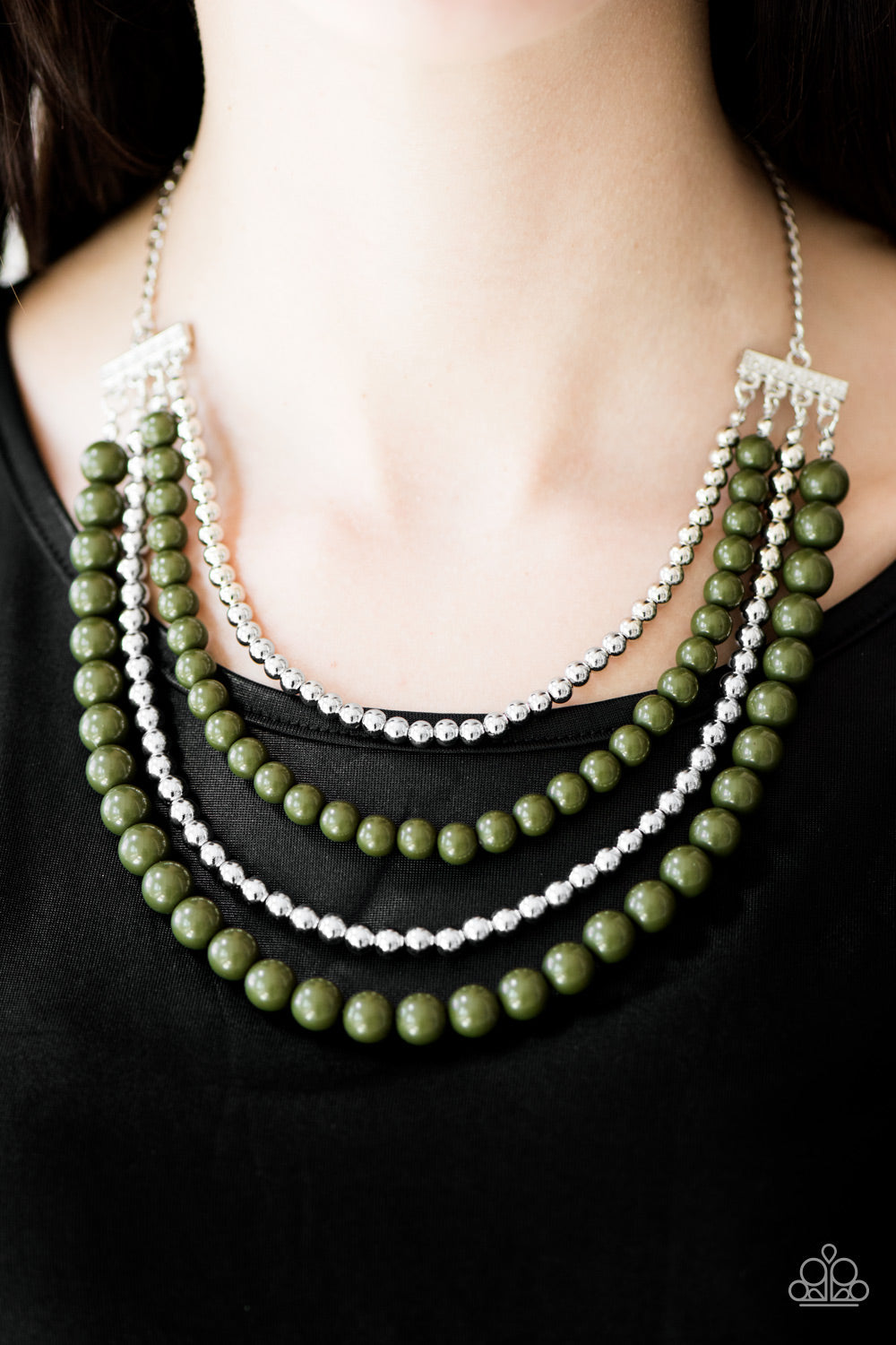 Paparazzi ♥ A FOUR-ce To Be Reckoned With - Green ♥  Necklace