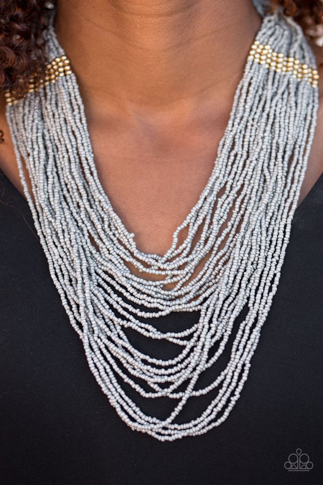 Paparazzi ♥ We Got The BEAD! - Silver ♥ Necklace