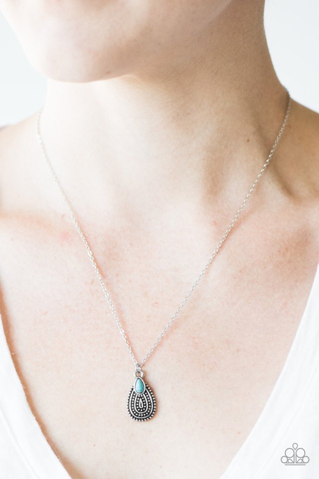 Paparazzi ♥ Desert Storm - Blue ♥ Necklace