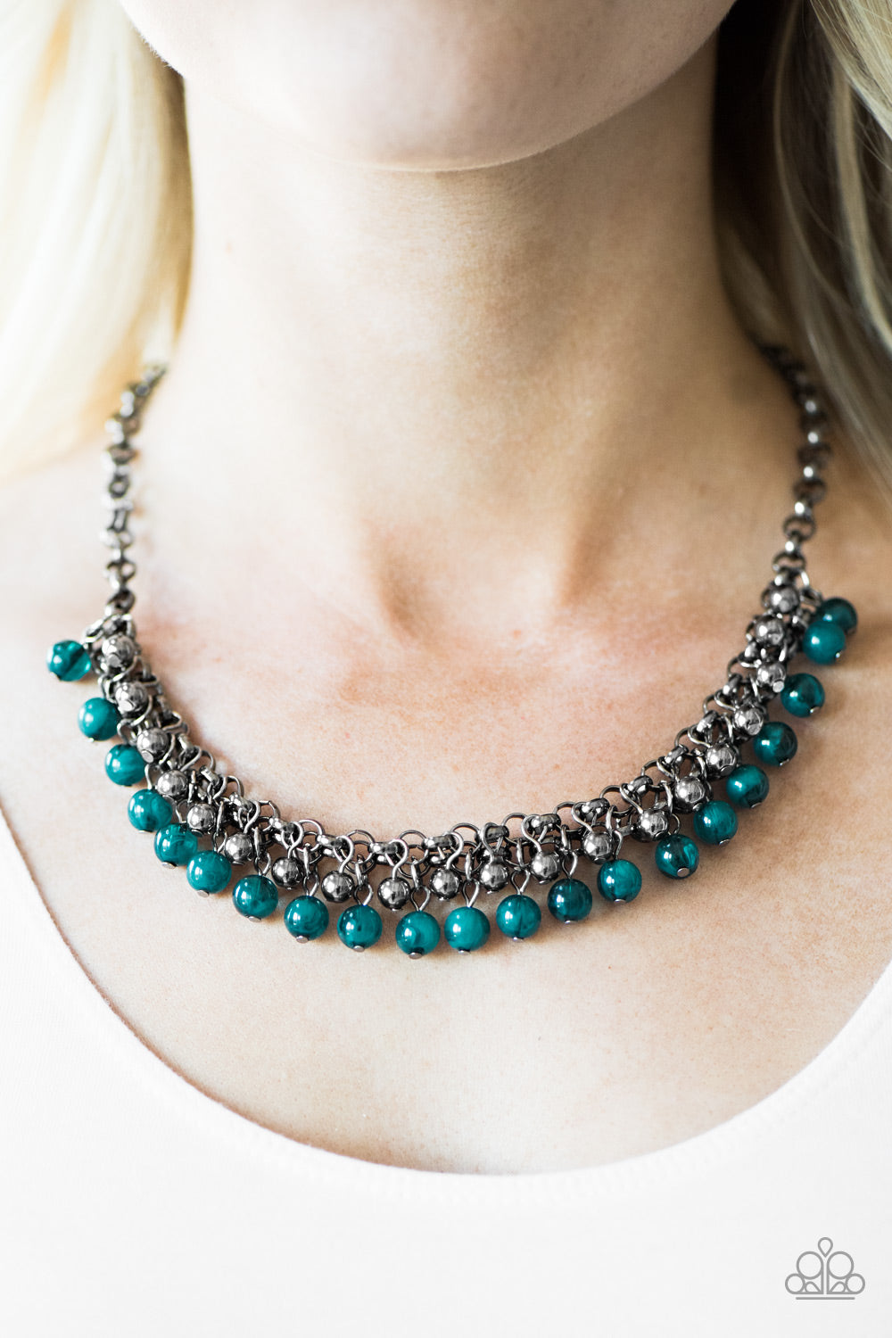 Paparazzi ♥ Coyly Colorful - Blue ♥  Necklace