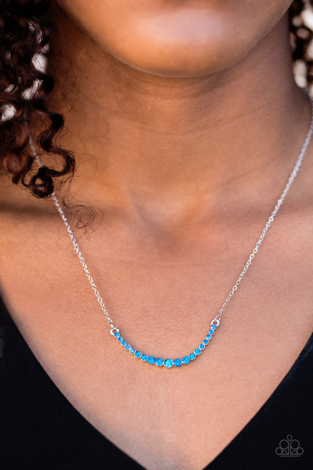 Paparazzi ♥ Rockin Rhinestones - Blue ♥  Necklace
