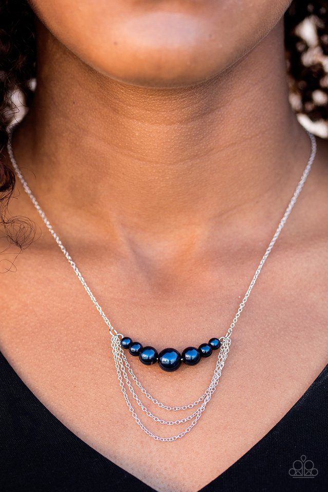 Paparazzi ♥ When POSH Comes To Shove - Blue ♥ Necklace