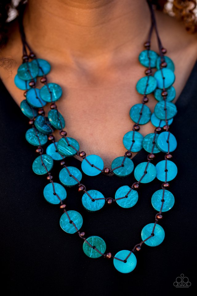 Paparazzi ♥ Tiki Tango - Blue ♥ Necklace