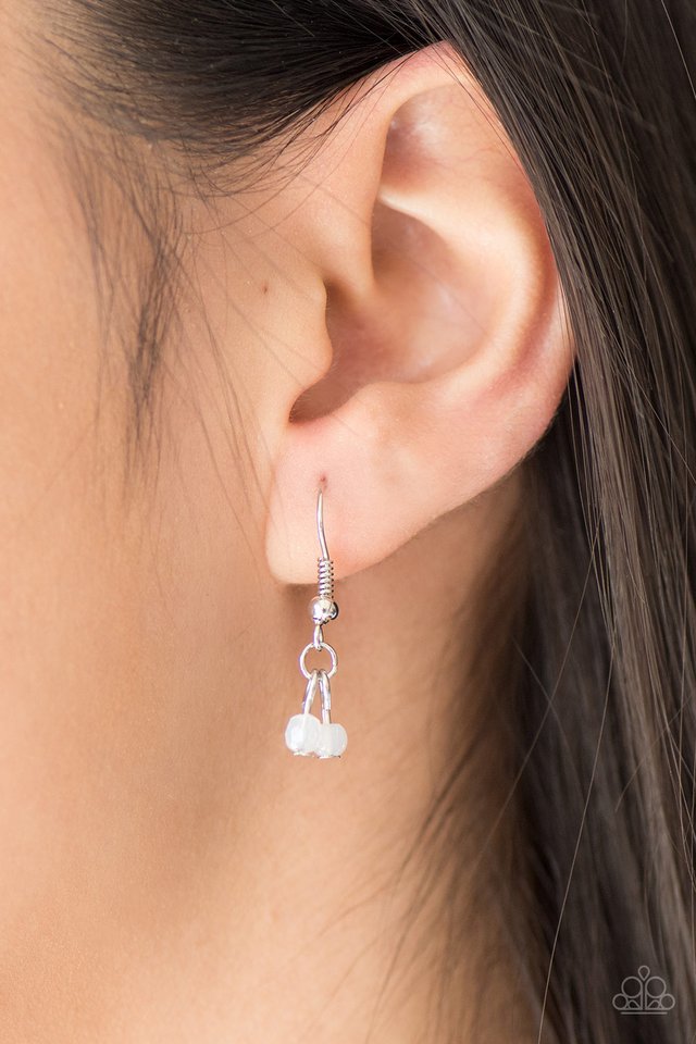 Paparazzi ♥ Always GLASSY - White ♥ Necklace