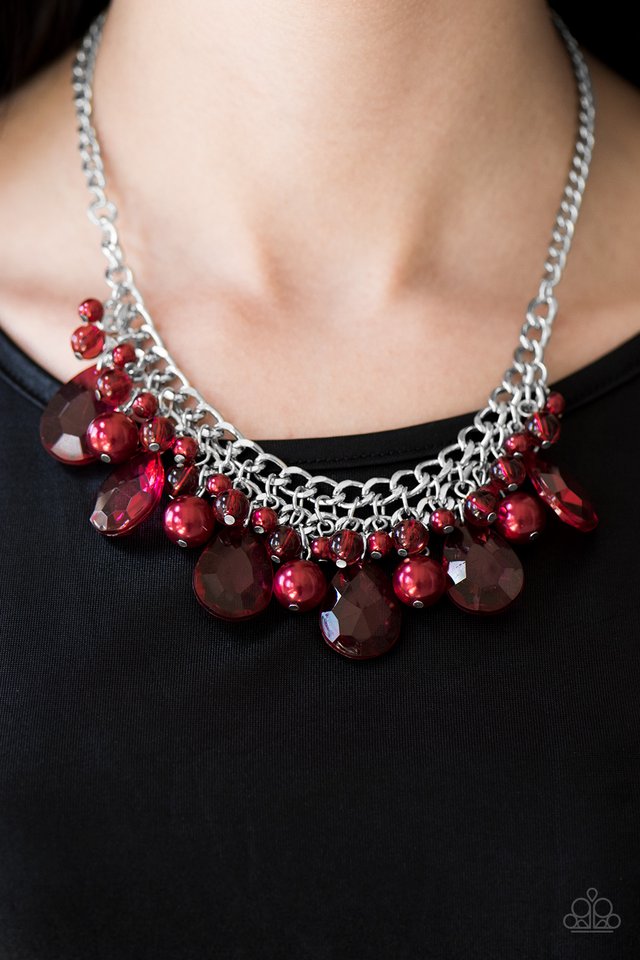 Paparazzi ♥ Twinkly Typhoon - Red ♥ Necklace