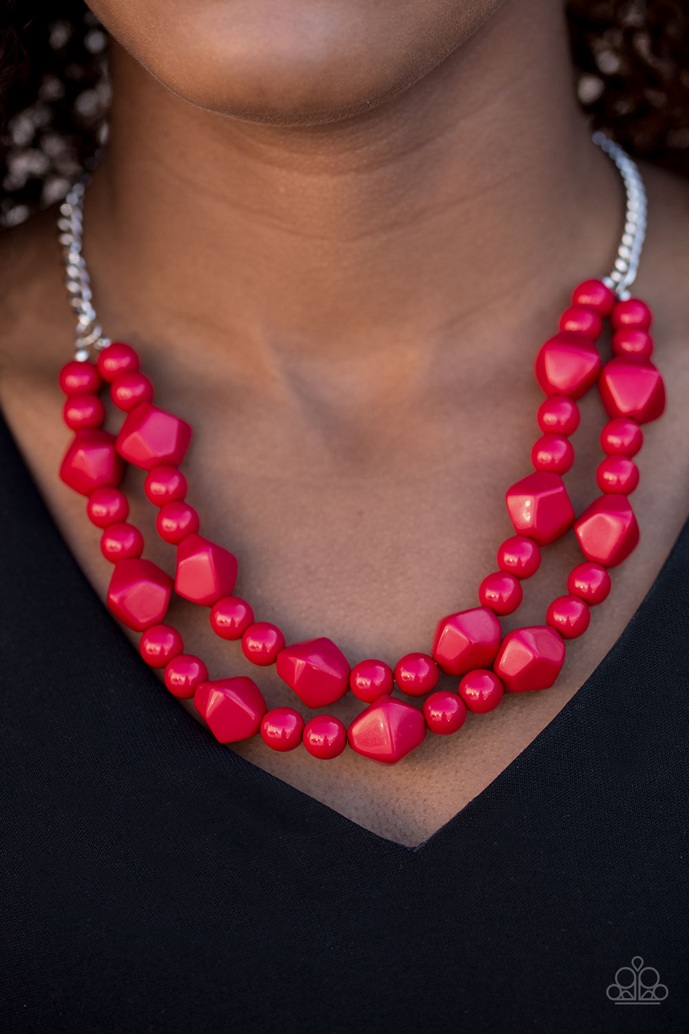 Paparazzi ♥ Galapagos Glam - Red ♥  Necklace