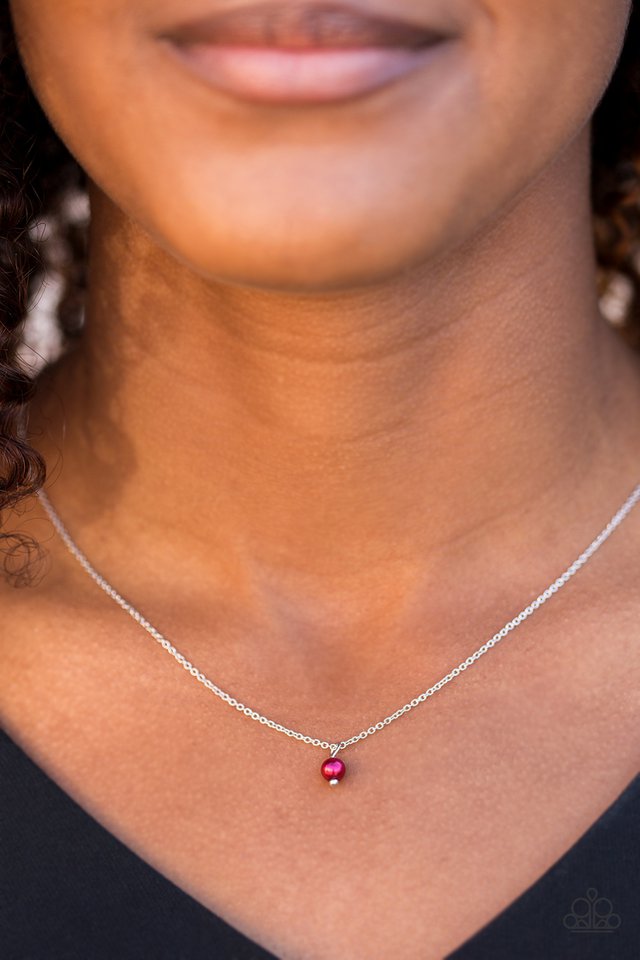 Paparazzi ♥ Dainty and Demure - Red ♥ Necklace