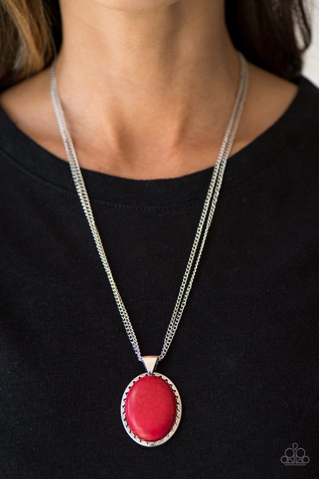 Paparazzi ♥ Creek Chic - Red ♥ Necklace