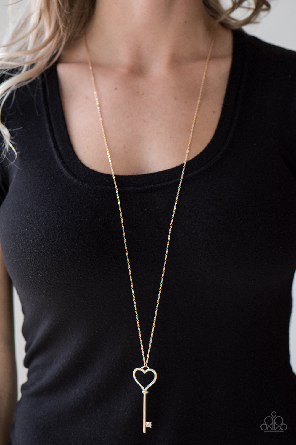 Paparazzi ♥ Love Is Key - Gold ♥  Necklace