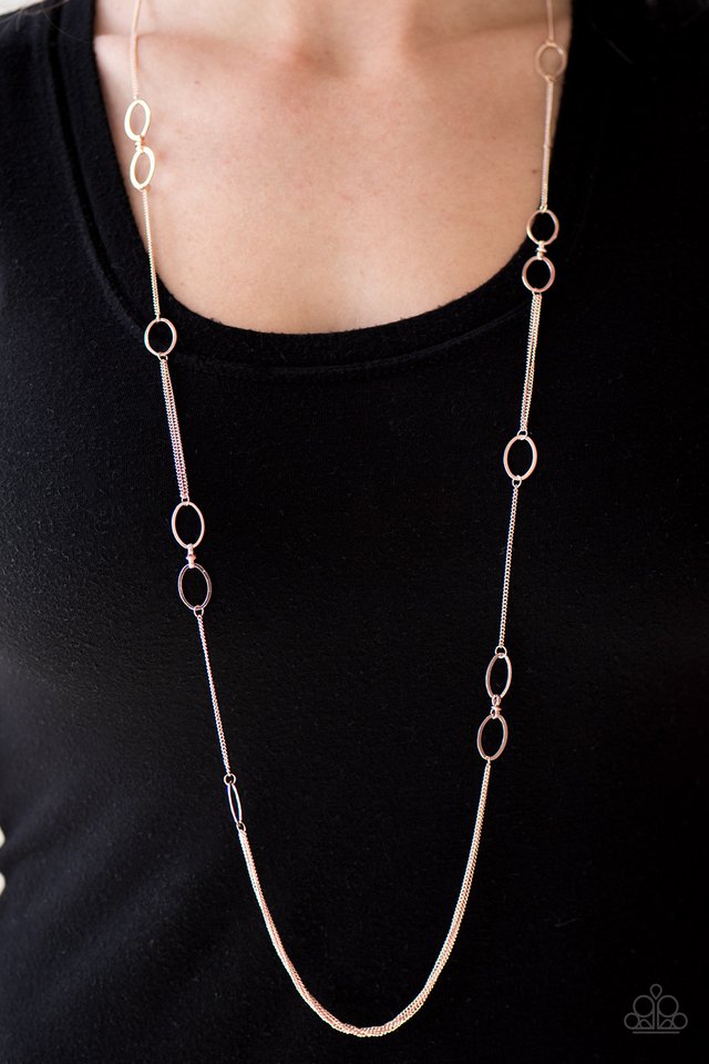 Paparazzi ♥ Shine Time - Rose Gold ♥ Necklace