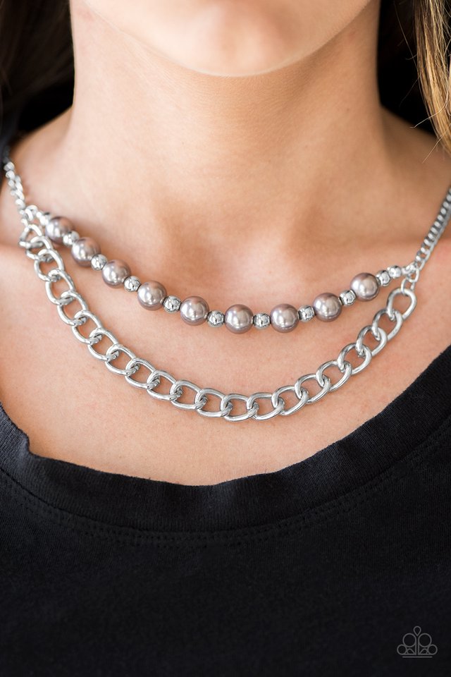 Paparazzi ♥ Glam and Grind - Silver ♥ Necklace