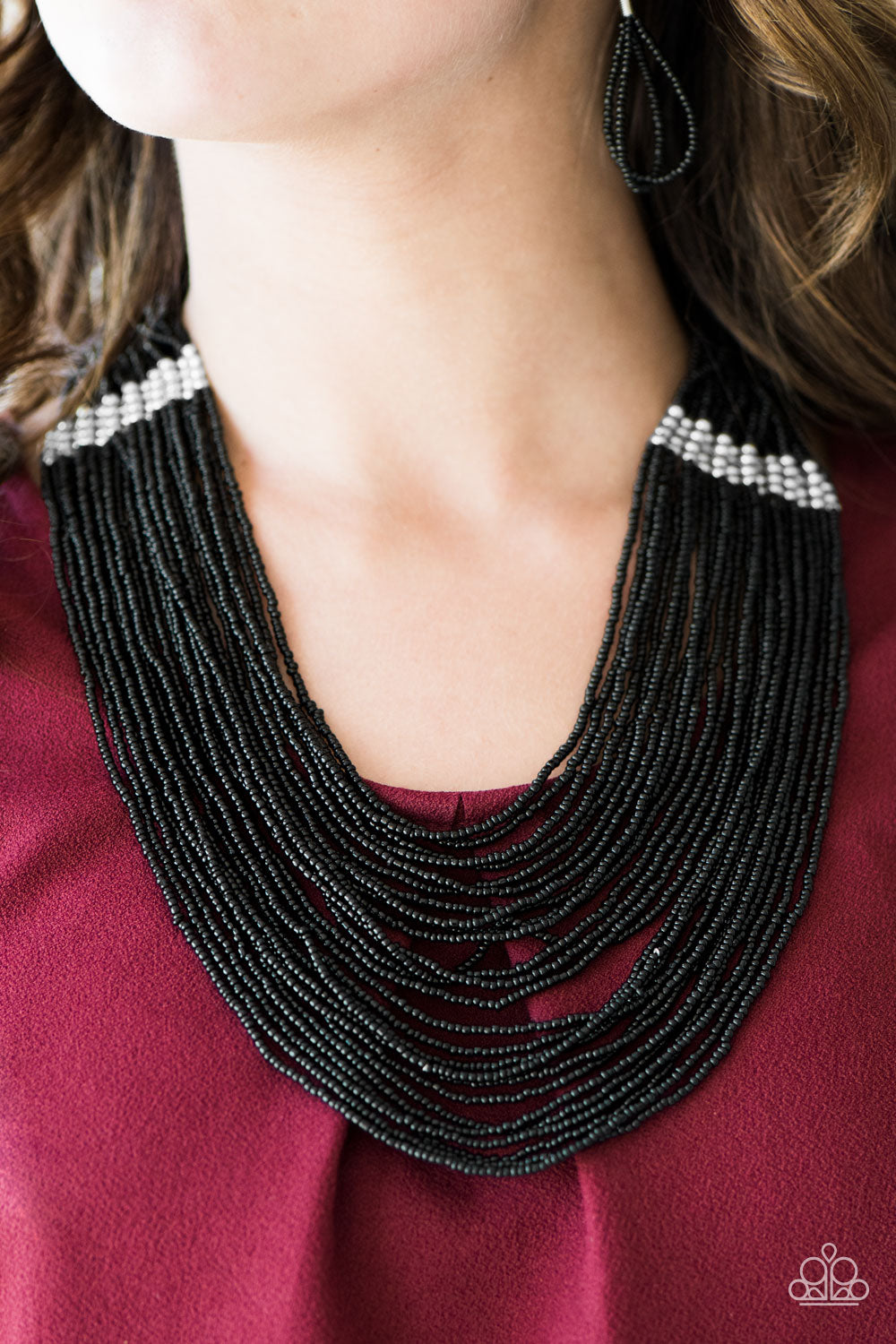 Paparazzi ♥ We Got The BEAD! - Black ♥  Necklace