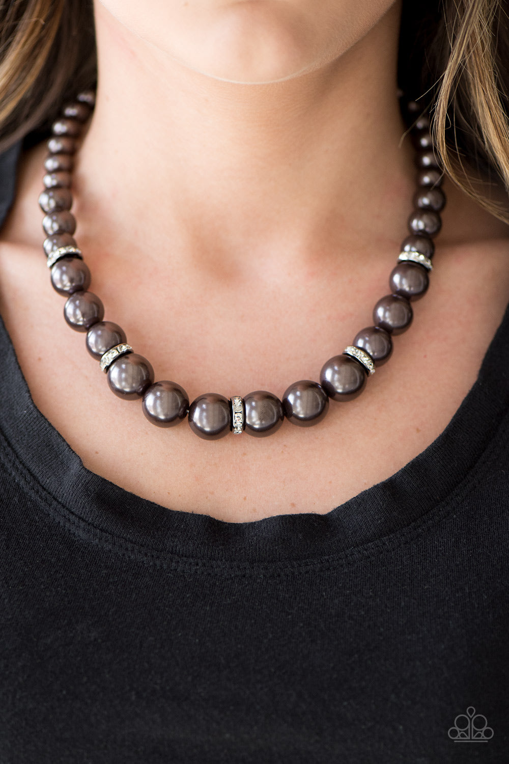 Paparazzi ♥ You Had Me At Pearls - Black ♥  Necklace
