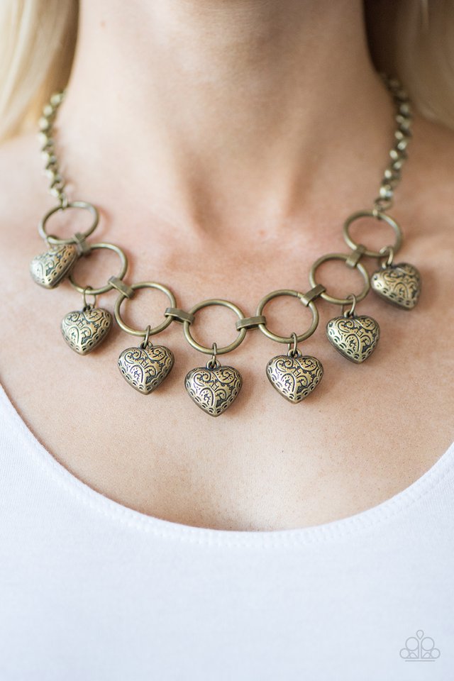Paparazzi ♥ Radiant Romance - Brass ♥ Necklace