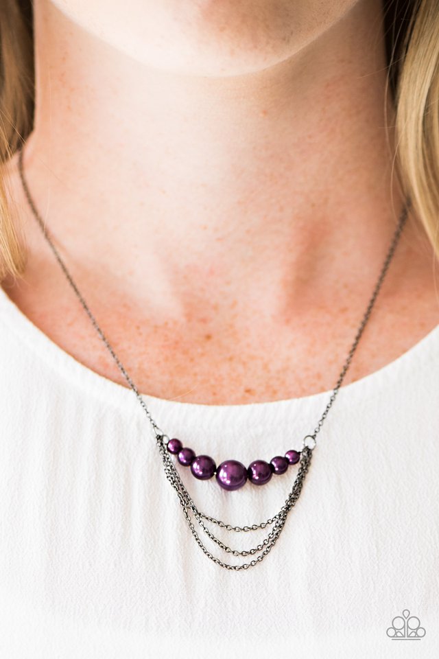 Paparazzi ♥ When POSH Comes To Shove - Purple ♥ Necklace
