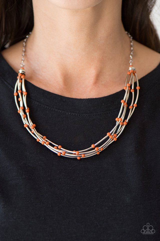 Paparazzi ♥ Be As It MAYAN - Orange ♥ Necklace