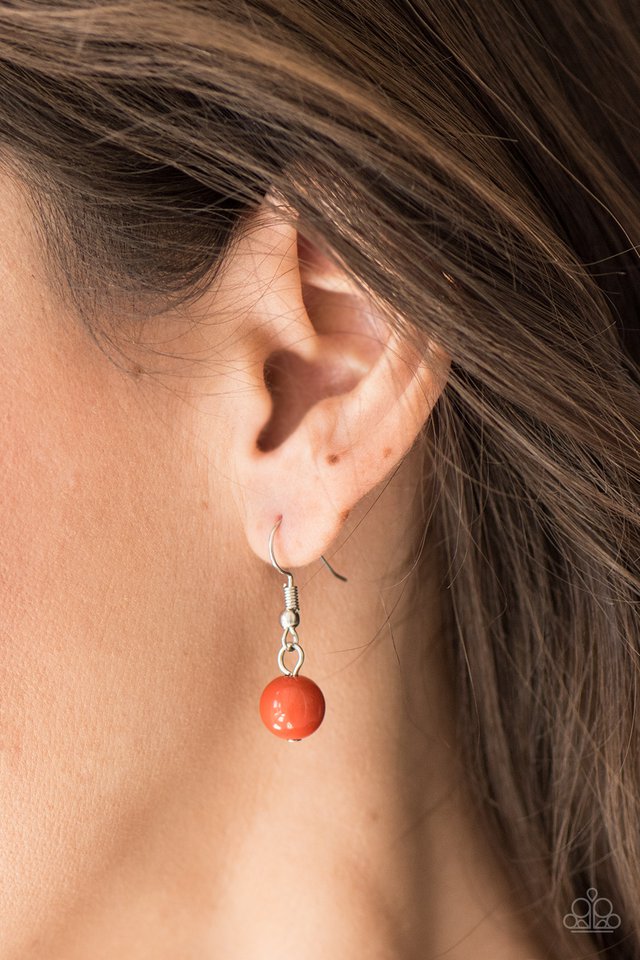 Paparazzi ♥ Set The World On WIRE - Orange ♥ Necklace