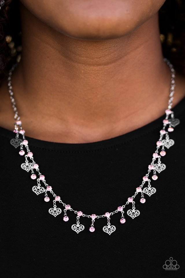 Paparazzi ♥ With Open Hearts - Pink ♥ Necklace