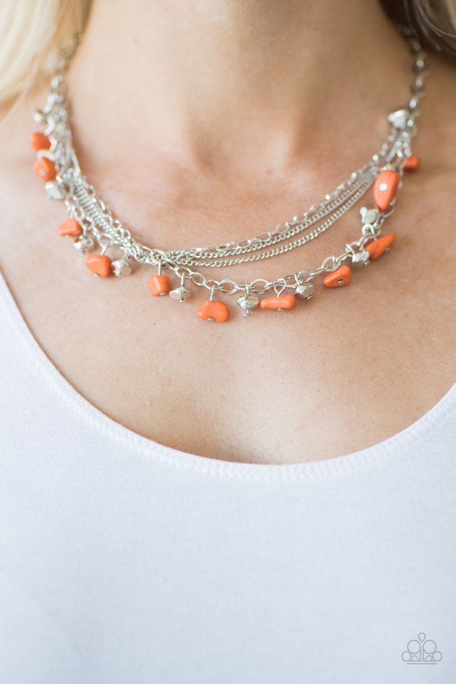 Paparazzi ♥ Canyon Escape - Orange ♥ Necklace