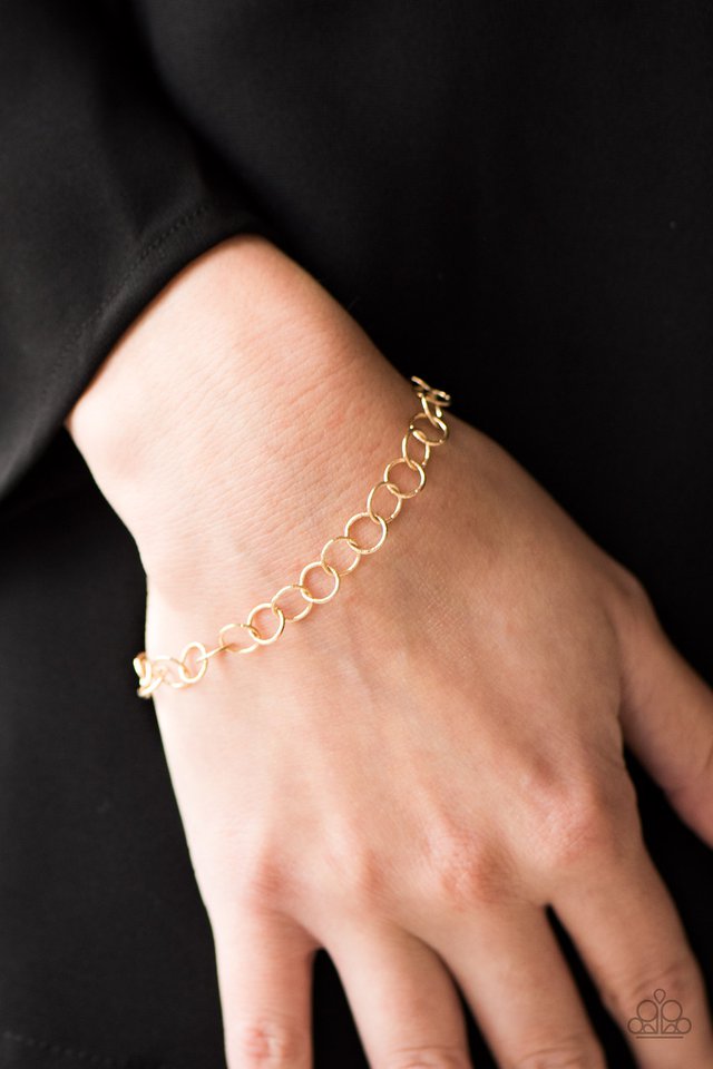 Paparazzi ♥ No Small Feat - Gold ♥ Bracelet