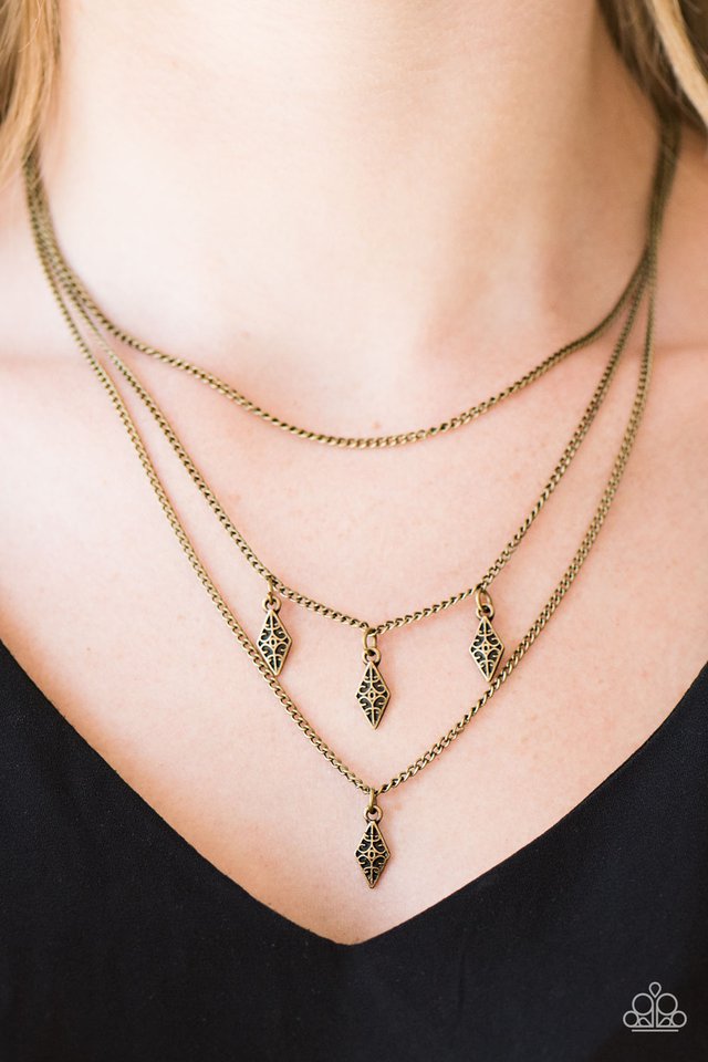 Paparazzi ♥ Rural Rarity - Brass ♥ Necklace