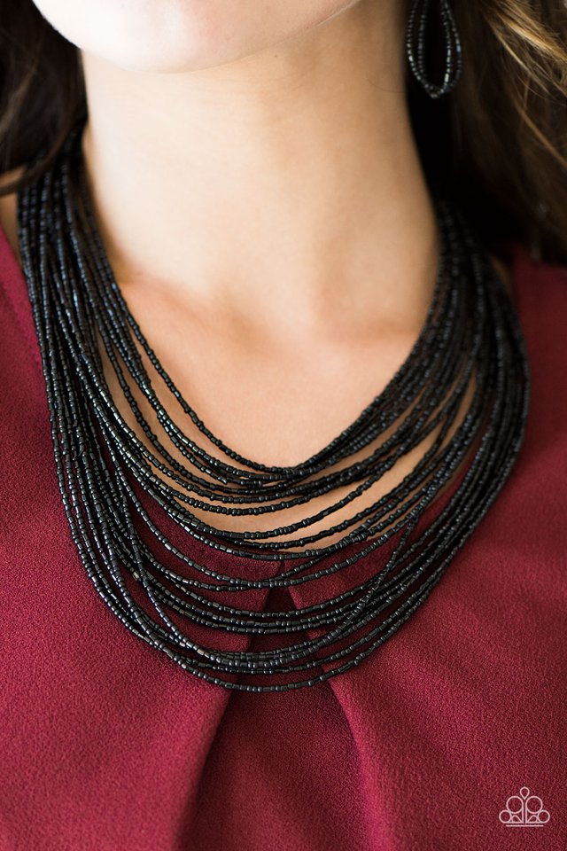 Paparazzi ♥ Ice Age Radiance - Black ♥ Necklace