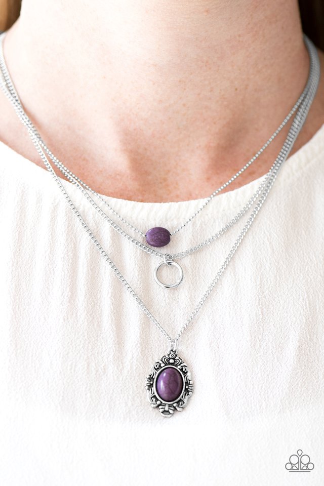 Paparazzi ♥ Canyon Cavalier - Purple ♥ Necklace