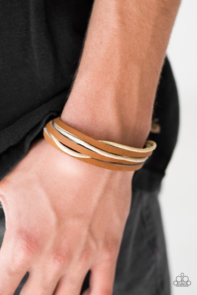 Paparazzi ♥ Way Seeker - Brown ♥ Bracelet