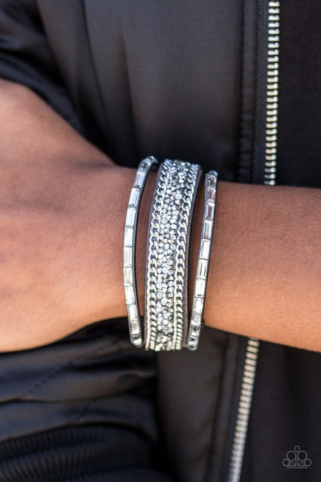 Paparazzi ♥ Punk Princess - Silver ♥ Bracelet