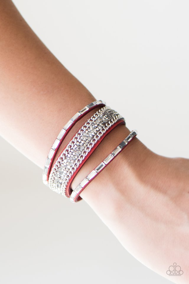 Paparazzi ♥ Punk Princess - Red ♥ Bracelet