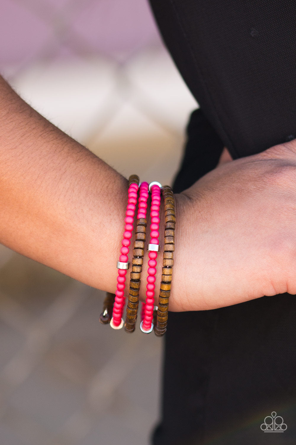 Paparazzi ♥ Who WOOD Of Thought - Pink ♥  Bracelet