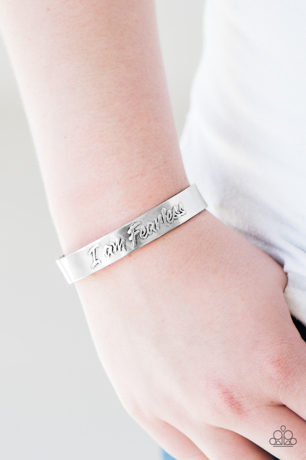 Paparazzi ♥ I Am Fearless - Silver ♥  Bracelet
