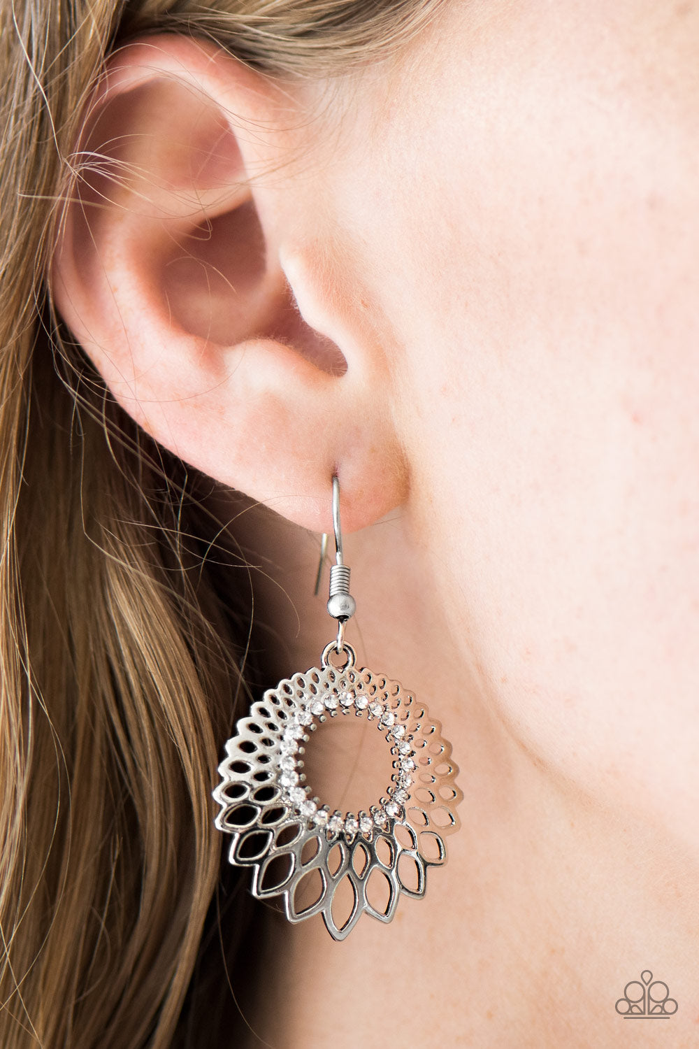 Paparazzi ♥ You Heard The GLAM! - White ♥  Earrings