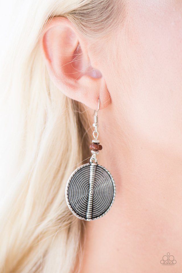 Paparazzi ♥ Wild World - Brown ♥ Earrings
