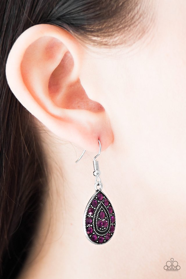 Paparazzi ♥ Storming Shimmer - Purple ♥ Earrings