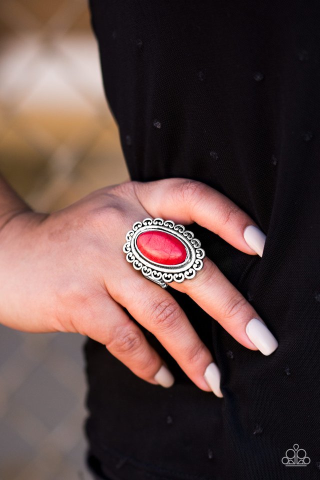 Paparazzi ♥ Western Wayfarer - Red ♥ Ring