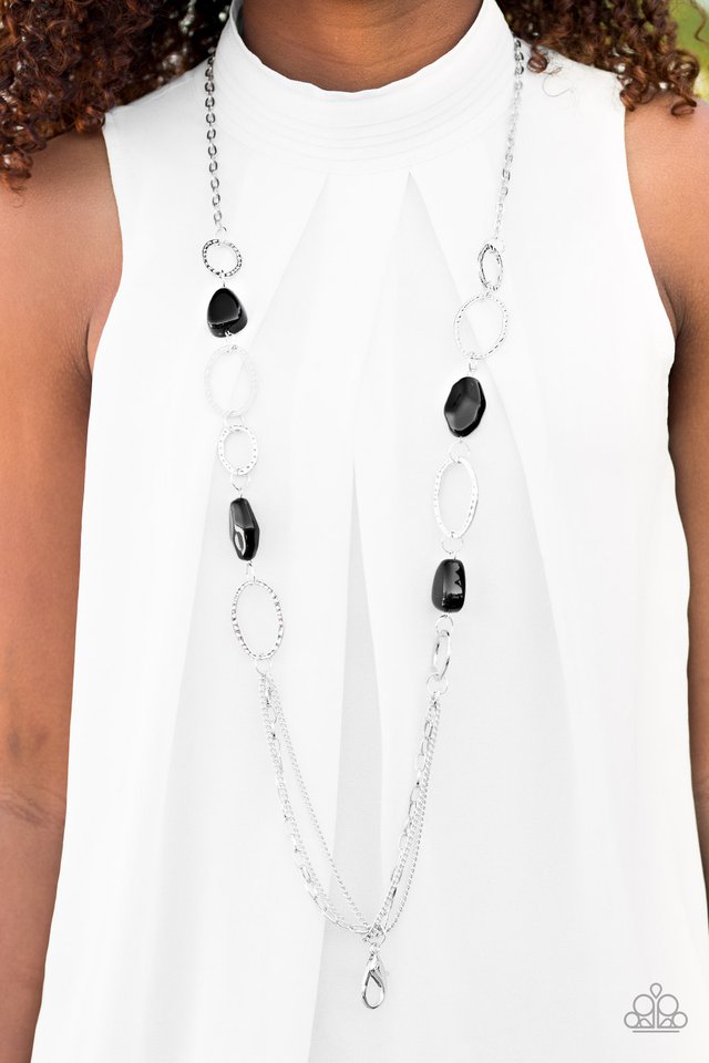Paparazzi ♥ Industry Shine - Black ♥ Lanyard