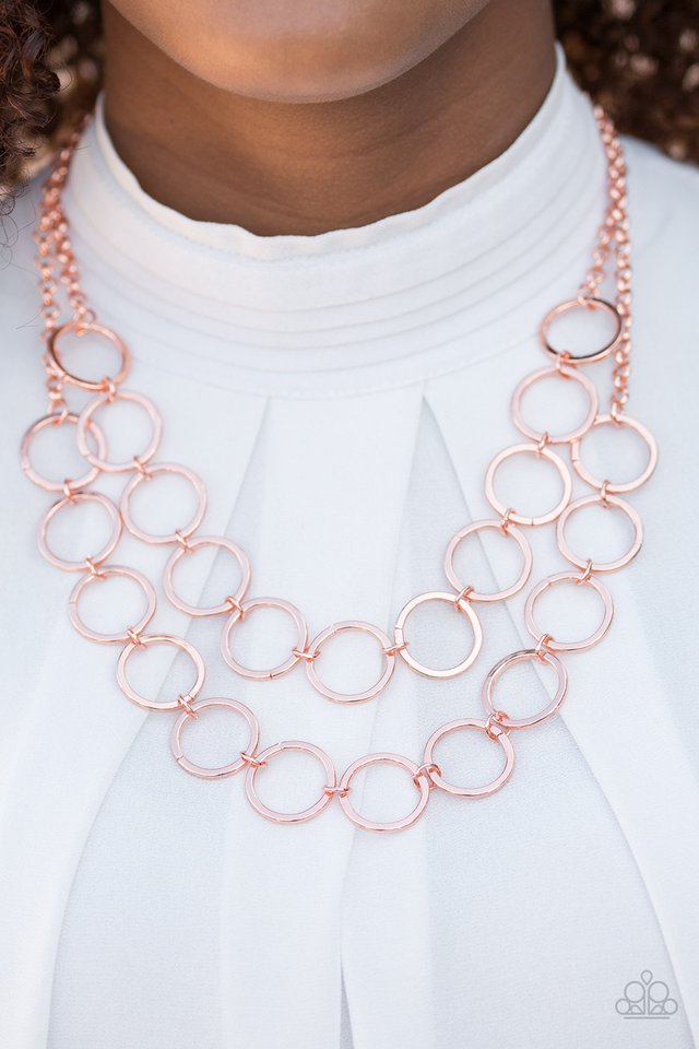 Paparazzi ♥ BLING The Alarm - Copper ♥ Necklace