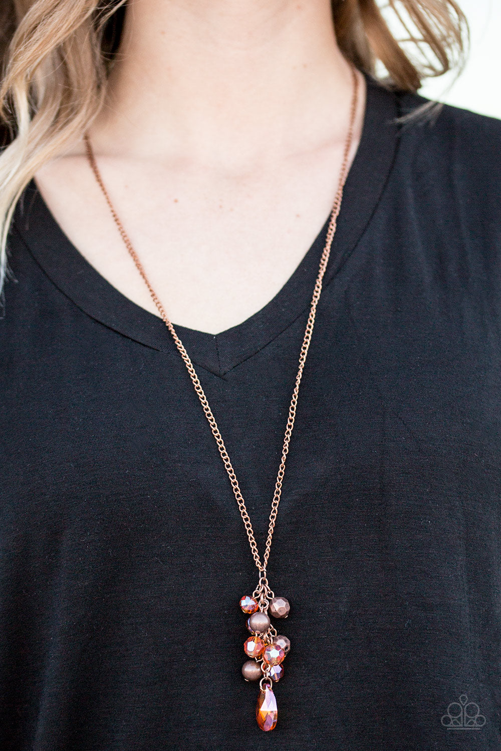 Paparazzi ♥ Somewhere Over the GLITTER Rainbow - Copper ♥  Necklace