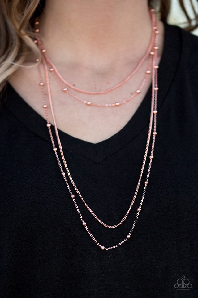 Paparazzi ♥ Chicly Casual - Copper ♥ Necklace