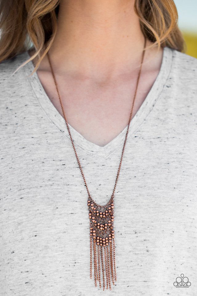 Paparazzi ♥ Metal Maven - Copper ♥ Necklace