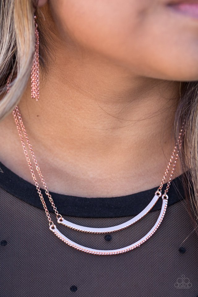 Paparazzi ♥ Come Rain Or MOONSHINE - Copper ♥ Necklace