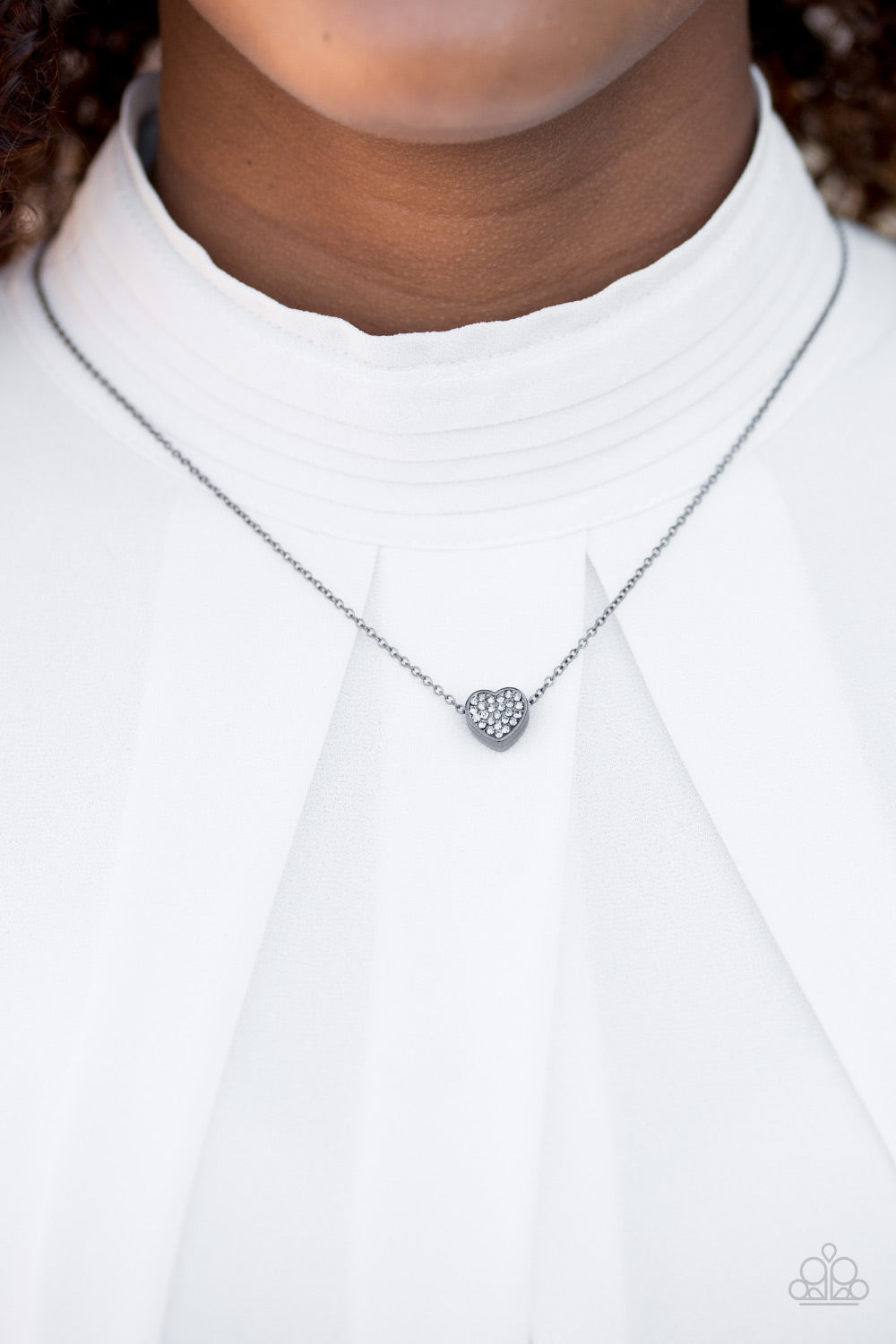 Paparazzi ♥ HEART-Headed - Black ♥  Necklace