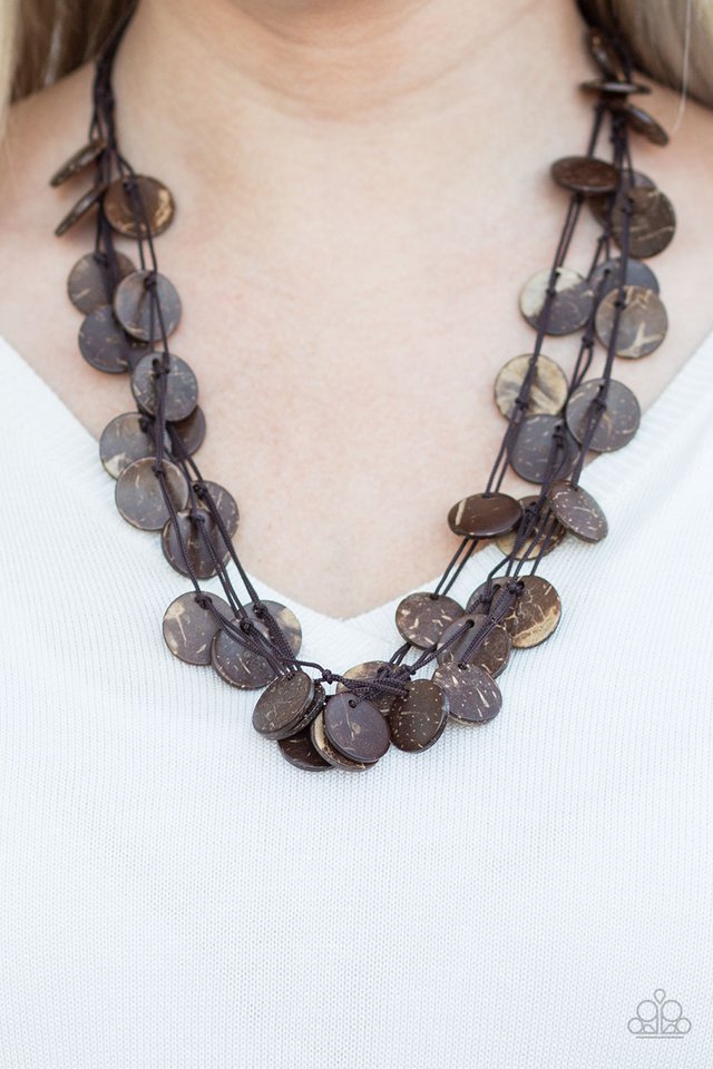 Paparazzi ♥ Caribbean Catch - Brown ♥ Necklace